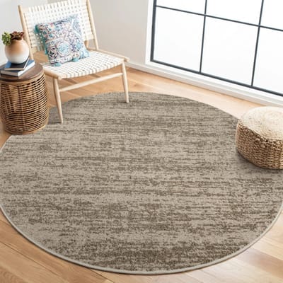 Relax Oslo - Laagpolig Effen Vloerkleed - Rond - Modern Tapijt - Beige- 200 CM Ø