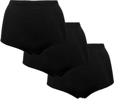 My Basic by After Eden Full brief cotton 3pack Dames onderbroek - Black - Maat L