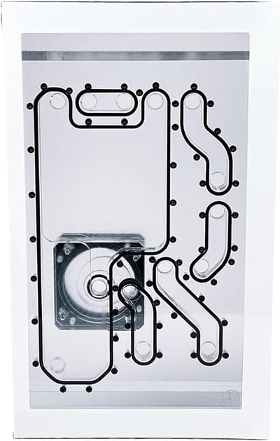 Front Distroplate - Reservoir Paneel - PC Koeling Bouwen - Acryl Materiaal - 50 x 50 x 28 cm - Zwart