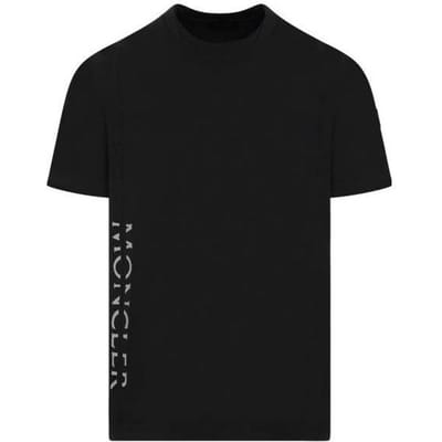 Moncler Letter Logo Bedrukt Rond Hals Korte Mouw T-shirt Heren Tops I10918C00036829H8999 XL black