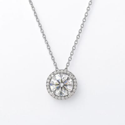 Moissanite Zilver Hanger Ketting - Zilver Ketting met Moissanite - Zilveren Ketting - Zilver 925 - Sterling Zilver