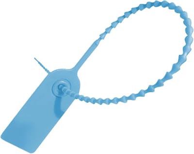 100 Stuks Seals en Labels voor Sleutels, Kleding en Handtassen - Plastic Kabelbinders in Lichtblauw