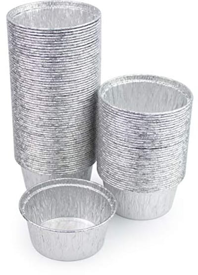 Set van 100 aluminium bakvormpjes voor cupcakes, muffins en taarten - 150 ml