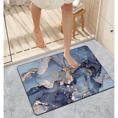 Diatomeeënaarde Tapijt Zacht Absorberend Badkamervloerkleed Toilet Toiletdeur Sneldrogende Voetmat Huisdecoratie 50X70CM(1.6X2.3FT