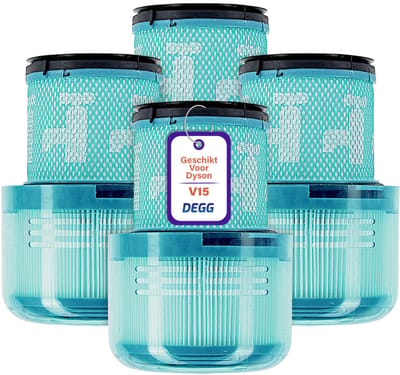 DEGG® - HEPA filter geschikt voor Dyson V15 - Wasbaar - Vervangt Dyson V15 filter - Onderdelen - Premium Kwaliteit - 4 STUK(S)