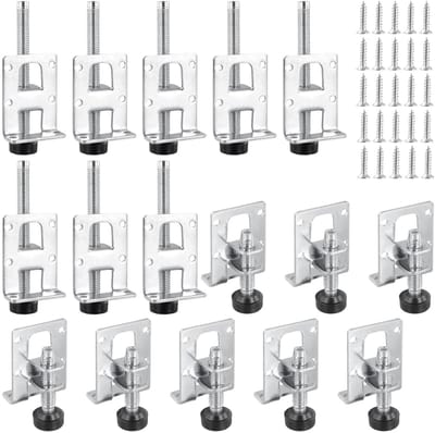 Dailygoods- Meubelpoten - Verstelbaar - Nivelleringspoten - Zware belasting - Zijdelingse montage - Set van 16 stuks - 50 mm en 100 mm - Meubelvoeten