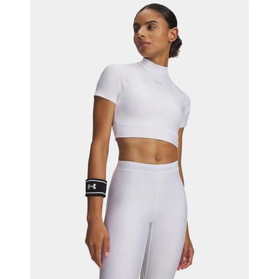 Under Armour Heatgear Crop Ondergoed Shirt Dames Wit K100