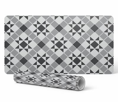 Beschermende decoratieve mat voor bureau met geometrisch sterrenpatroon, 90x45 cm