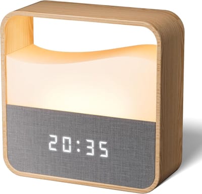 Digitale Wekker - Slaapkamerklok Nachtlamp - Diepe Slapers Wakker - Dimbaar Nachtlampje - 10.3x3.81x10.4 cm