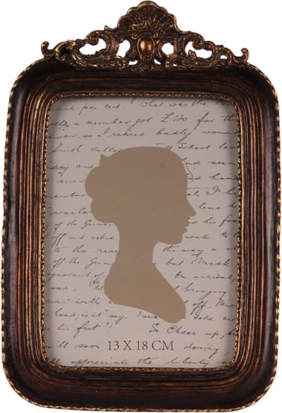 Baroque - Fotolijst - Fotolijst 13x18 cm - Zwart - Resin - Staand - 25x17x1 - Polyresin