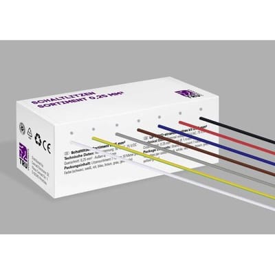 TRU COMPONENTS TC-12112352 Draad 0.25 mm² Zwart, Wit, Rood, Blauw, Bruin, Grijs, Geel-groen 1 set(s)