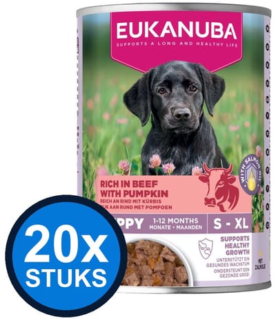20x Eukanuba - Life Care Dog Wet Puppy Beef & pumpkin - Hondenvoer Natvoer - 400 g