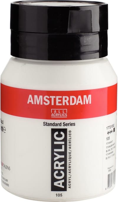 Amsterdam Standard Series Acrylverf Pot 500 ml Titaanwit 105
