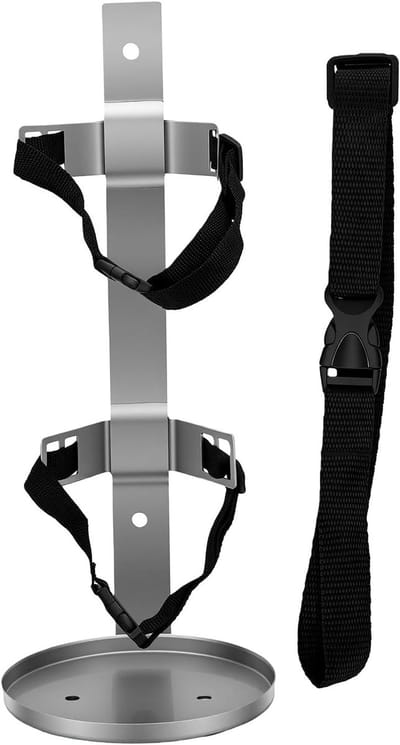 Brandblusser Beugel - Veiligheidsuitrusting Houder - Veilig Opbergen - Snelle Ontgrendeling - 17 cm Lade - Zwart