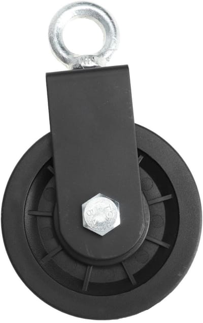Fitness Katrol - Kabelwiel - Kracht Training - Stil En Soepel - 15.5 cm - Zwart