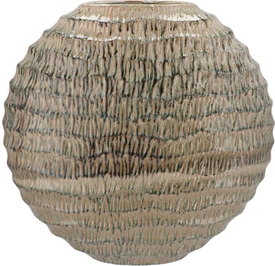 Daan Kromhout - Vaas - Jada - Ovaal - Green - Beige - 23x10x22cm - Keramiek