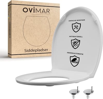 Toiletbril Ovaal - Toiletdeksel Zitting - Badkamer Vernieuwen - Soft-Close Mechanisme - Standaard Maat - Wit