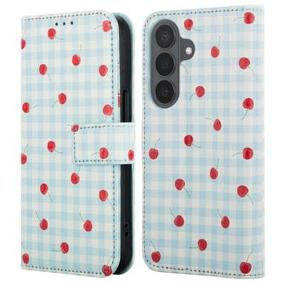 imoshion Hoesje - Geschikt voor Samsung Galaxy S26 - Design Bookcase smartphone - Cherry Check