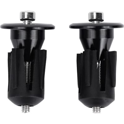 1 paar Zwarte Aluminium Legering Fiets Stuur Handvat Eindkap Fiets Stuur Einddop 22*42mm black
