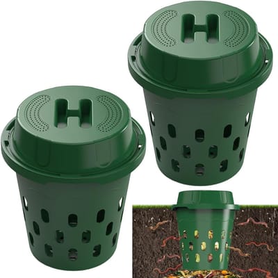 Wormenbak Tuin - Compostbak Buiten - Afval Verwerken - In Grond Model - 12 Liter - Groen