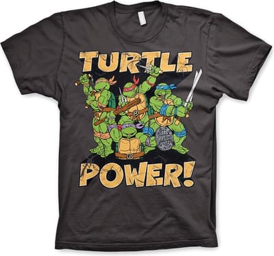 Teenage Mutant Ninja Turtles Heren Tshirt -M- Turtle Power! Grijs