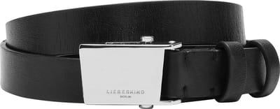 LIEBESKIND BERLIN Leren Riem Chudy Sheep Natural Belt 2.5 CM W105 Black Zwart