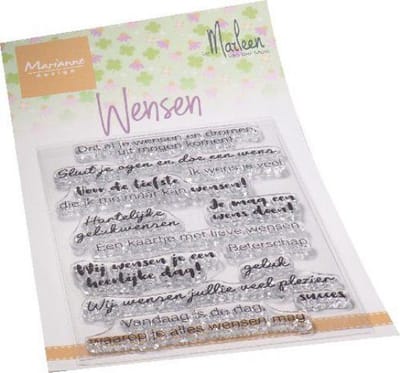 Marianne Design Clear stamps - Wensen door Marleen-kaarten maken-scrapbook-knutselen-DIY-stempelen-stempel