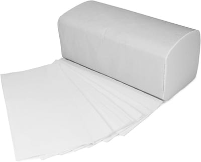 Papieren Handdoeken - Wegwerpdoeken - Hygiënisch Werken - Zigzag Vouw - 25 x 23 cm - Wit