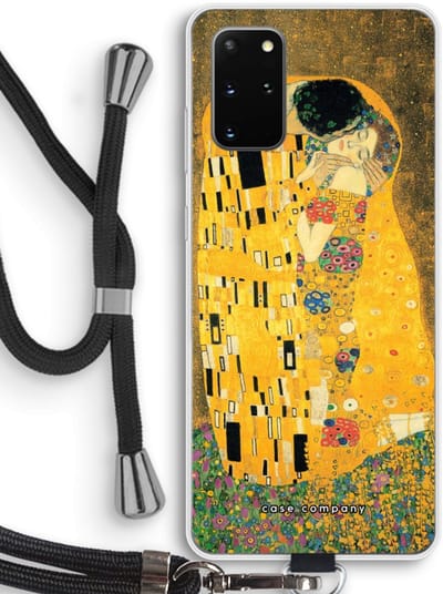 Case Company® - Hoesje met koord geschikt voor Samsung Galaxy S20 Plus hoesje met Koord - Der Kuss - Telefoonhoesje met Zwart Koord - Bescherming aan alle Kanten en Over de Schermrand