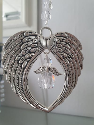 Angel Wings raamhanger Kristal, bescherm engel, raam decoratie, meditatie engel, Feng Shui, Kerst engel, baby shower cadeau, kerst pakket cadeau, geluk engel