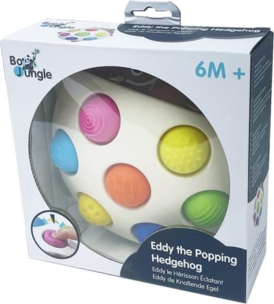 Bo Jungle - Educatief Speelgoed Baby - Egel met silicone knoppen - Pop it Fidget - Eddy The Popping Hedgehog