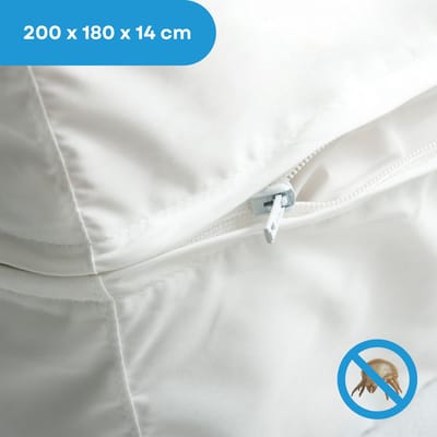 Cara C'air anti-allergie matrashoes - huisstofmijt allergie - wit 200x180x14cm