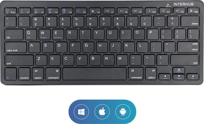 Draadloos Bluetooth Toetsenbord - Wireless Keyboard - Ergonomisch Design met stille toetsen - Zwart - Premium Kwaliteit
