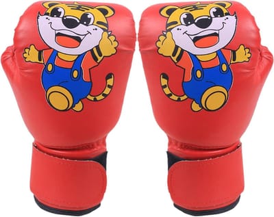 Kinder Bokshandschoenen - Vechtsport Handschoenen - Sport Training - Ergonomisch Ontwerp - 3-12 Jaar - Rood