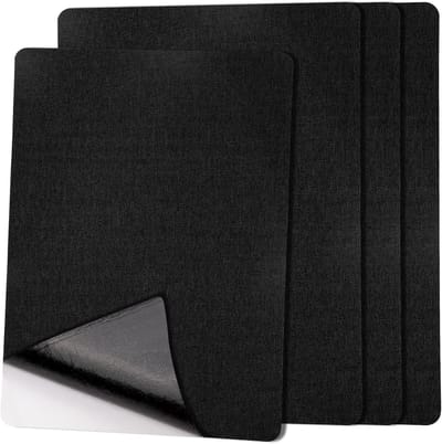 Set van 4 Zelfklevende Stofreparatie Patches 20,5 x 28 cm voor Jassen, Meubels en Tentherstel (Zwart)