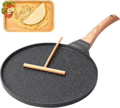 Pannenkoekenpan - Koekenpan Omeletpan - Ontbijt Bakken - Met Deegverdeler - 26 cm Diameter