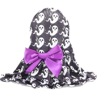 Halloween Puppy Jurk Uniek Spookpatroon Ronde Hals Minimalistisch Modieus Comfortabel Zacht gray
