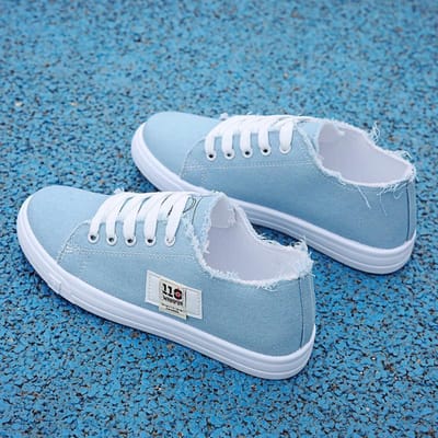 Canvas schoenen Dames Nieuwe damesschoenen Lente Witte schoenen Studentensport Platte schoenen Sneakers 37 gray
