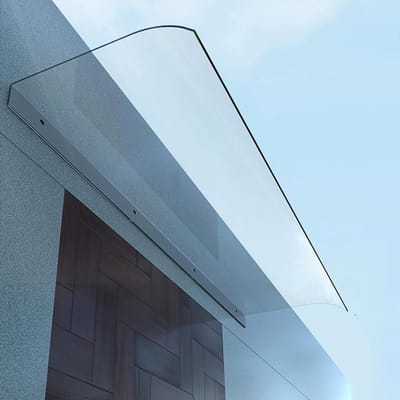 Deur Overkapping - Regenbescherming Luifel - Entree Beschermen - Slagvast Polycarbonaat - 40 x 300 cm - Transparant