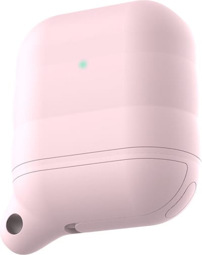 AirPods hoesjes van By Qubix - AirPods 1/2 hoesje siliconen waterproof series - soft case - licht roze Airpods Case Hoesje voor Airpods Airpods 1