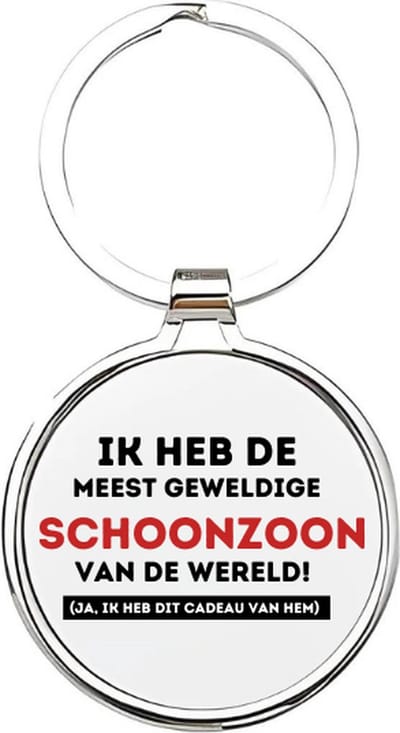 Akyol - ik heb de meest geweldige schoonzoon van de wereld Sleutelhanger - Zoon - de liefste schoonzoon - schoonzoon sleutelhanger - kind sleutelhanger - sleutelhanger zoon - familie sleutelhanger - cadeautje - zoon cadeau - boy - 4 x 7,5 CM