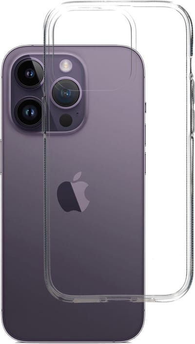 Mobiparts hoesje geschikt voor Apple iPhone 14 Pro - Zacht TPU - Schokabsorberend TPU - Grip Coating - Transparant