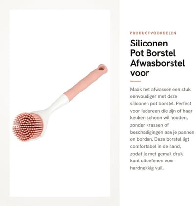 Stevige borstelharen - Dailygoods afwapenborstel potborstel