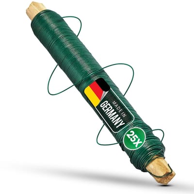 25x wikkeldraad I groen I 0,65 mm I draad voor knutselen I knutseldraad bloemistendraad bloemendraad binddraad buigdraad draadbinders roestvrijstalen stro bloemnaalden