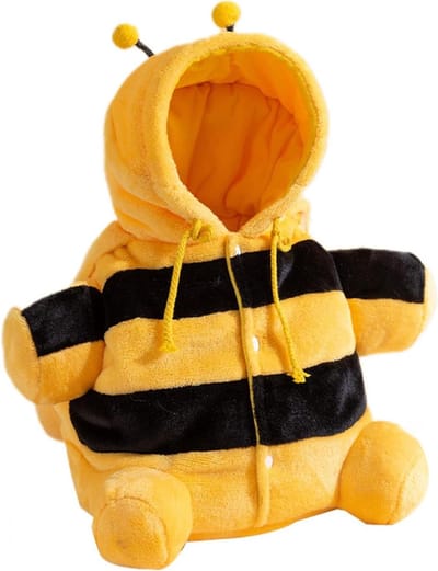 Huisdier Transportbox - Schoudertas Kat - Veilig Reizen - Zacht Pluche Materiaal - 20 x 14 x 10 cm - Bijen