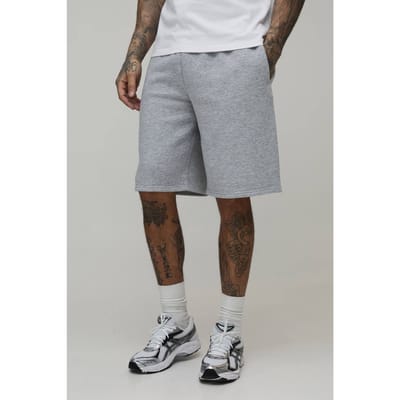 Tall Essential Baggy Fit Jersey Short | Grey Marl | Size XL