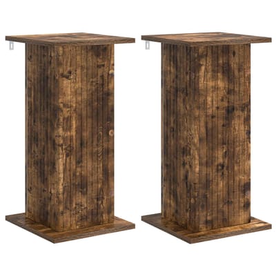 vidaXL - Plantenstand - 2 - st - Gerookt - eiken - 30,5 - x - 30 - x - 60,5 - cm