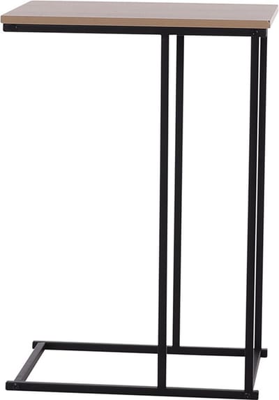H&S - Collection - Bijzettafel - met - MDF - tafelblad - naturel - en - zwart