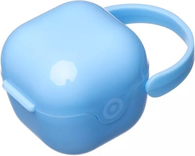 Grade Siliconen Fopspeen 0–6 Maanden – Zachte Speen met Opbergdoos – Beschermt Baby’s Tandvlees – BPA-vrij – Soother Dummy Speen - blauw