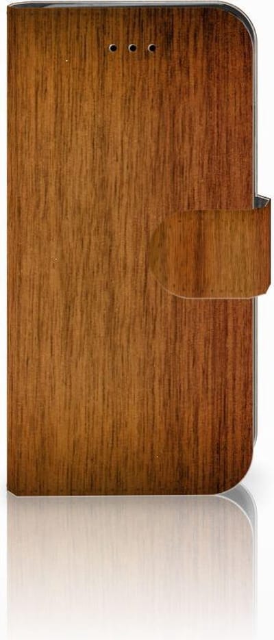 Boekhoesje voor iPhone 7 | 8 | SE (2020) | SE (2022) Book Style Case Donker Hout